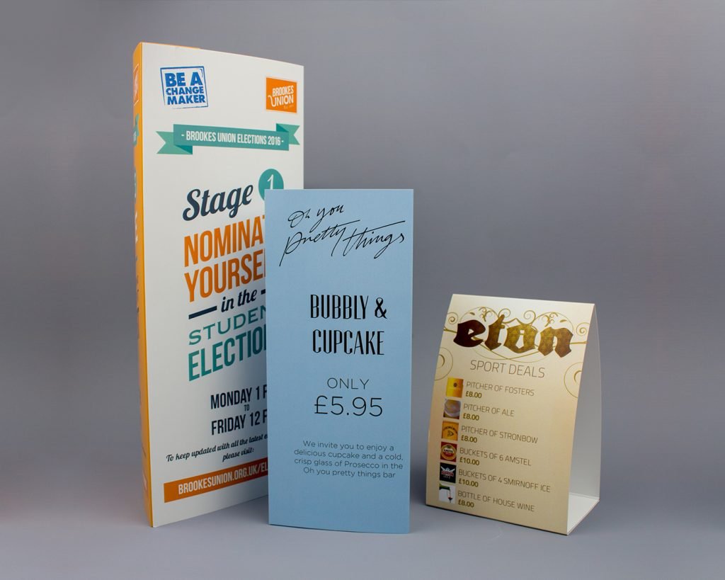 Table Tents Printing Loughton